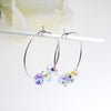 Crystals From Swarovski Gold Color Hoop Earrings For Women Party Colorful Beads Indian Jewelry 2020 Hanging Earrings Gift