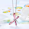 BAFFIN Cute Pink Dragonfly Pendant Necklaces Long Chain Maxi Collars Crystals From Swarovski Jewelry For Girls Women
