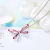 BAFFIN Cute Pink Dragonfly Pendant Necklaces Long Chain Maxi Collars Crystals From Swarovski Jewelry For Girls Women