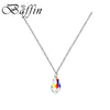 BAFFIN Simple Beautiful Drop Shape Pendant Necklaces Crystals From SWAROVSKI Silver Color Mini Waterdrop Collare For Women 2021