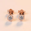 Simple Fashion Mini Hexagon Stud Earrings Gold Color Real 925 Sterling Silver Jewelry White Zircon Earrings For Women