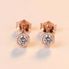 Simple Fashion Mini Hexagon Stud Earrings Gold Color Real 925 Sterling Silver Jewelry White Zircon Earrings For Women