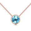 BAFFIN Simple Mini Round Pendant Necklaces For Women Crystals From SWAROVSKI Rose Gold Color Chain Collares Jewelry