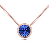 BAFFIN Simple Mini Round Pendant Necklaces For Women Crystals From SWAROVSKI Rose Gold Color Chain Collares Jewelry