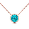 BAFFIN Simple Mini Round Pendant Necklaces For Women Crystals From SWAROVSKI Rose Gold Color Chain Collares Jewelry