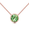 BAFFIN Simple Mini Round Pendant Necklaces For Women Crystals From SWAROVSKI Rose Gold Color Chain Collares Jewelry