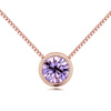 BAFFIN Simple Mini Round Pendant Necklaces For Women Crystals From SWAROVSKI Rose Gold Color Chain Collares Jewelry