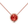 BAFFIN Simple Mini Round Pendant Necklaces For Women Crystals From SWAROVSKI Rose Gold Color Chain Collares Jewelry