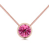 BAFFIN Simple Mini Round Pendant Necklaces For Women Crystals From SWAROVSKI Rose Gold Color Chain Collares Jewelry