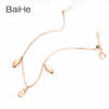 BAIHE Solid 14K Yellow Gold 0.06ct Certified H/SI 100% Genuine Natural Diamonds Engagement Women Trendy Fine Jewelry Bracelet