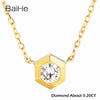 BAIHE Solid 18K Yellow Gold 0.08CT Certified H/SI 100% Genuine Natural Diamond Wedding Women Trendy Fine Jewelry Gift Necklaces