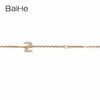 BAIHE Solid 18K Yellow Gold(AU750) Round Full CUT Genuine Natural Diamonds Engagement Gift Trendy Fine Jewelry Fashion Bracelet