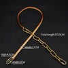 BAMADER Bag Chain Strap Vintage Gold Chain Straps For Bags Accessories Genuine Leather Vegetable Tanned Crossbody Shoulder Strap