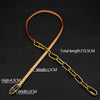 BAMADER Bag Chain Strap Vintage Gold Chain Straps For Bags Accessories Genuine Leather Vegetable Tanned Crossbody Shoulder Strap