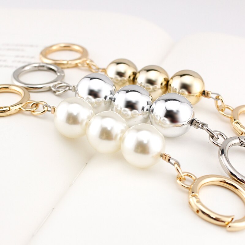 BAMADER Bags Accessories Extend The Pearl Chain Woman Bag Extension Shoulder Strap Pearl Decoration Apply to Extension Bag Strap