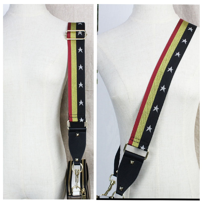 BAMADER Canvas Women Colored Shoulder Strap Ladies Bag Accessories Adjustable Removable Wide Shoulder Bag Strap Sale