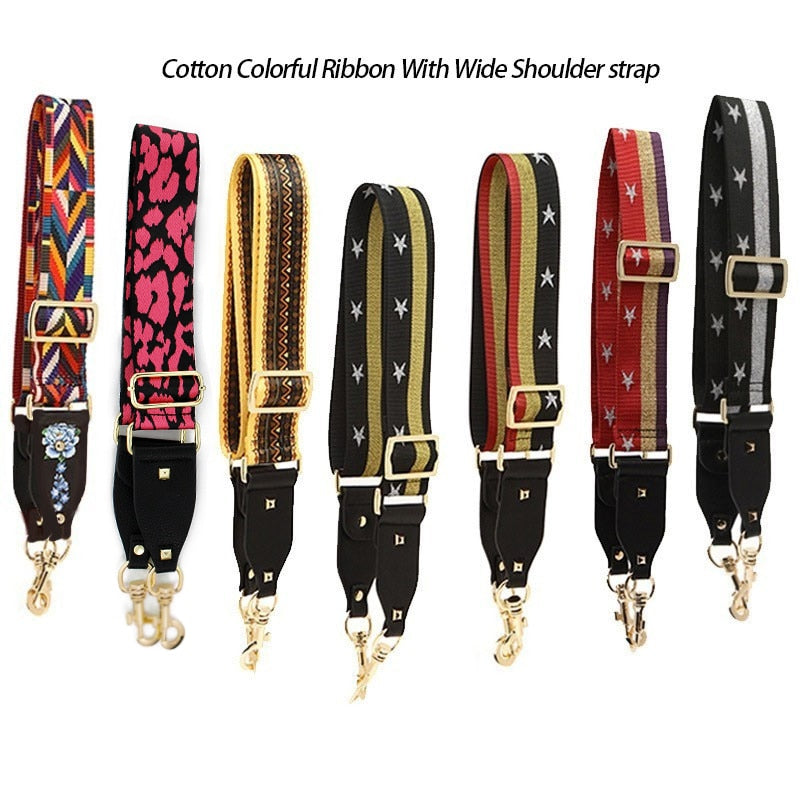 BAMADER Canvas Women Colored Shoulder Strap Ladies Bag Accessories Adjustable Removable Wide Shoulder Bag Strap Sale