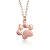 925 Sterling Silver Rose Gold Color Animal Footprints Dog Cat Footprints Necklaces Pendants Women Silver Jewelry SCN275-3