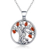 Popular 925 Sterling Silver Rely Tree of Life Pendant Necklaces Clear Green C Women Fashion Jewelry Brincos Gift SCN094