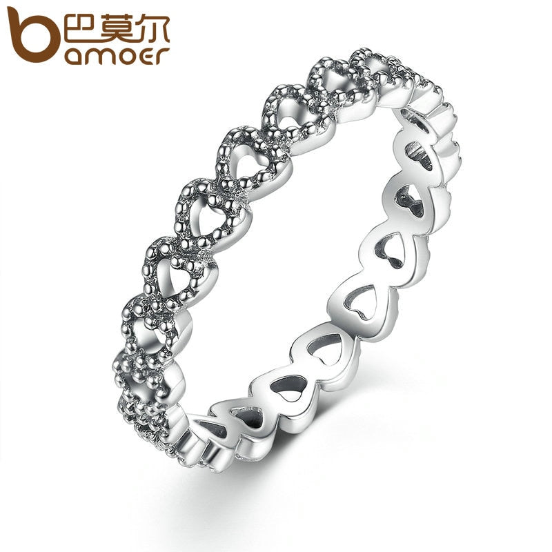 Romantic Silver Color Heart to Heart Ring AAA Zirconia Cheap Rings for Women Wedding Jewelry Drops PA7218