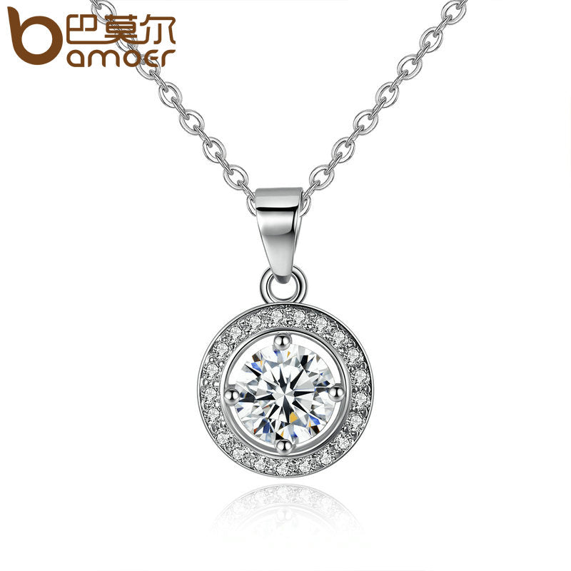 Summer Collection Silver Color Round Shape Full Of Love Necklaces & Pendants Women Fashion Jewelry YIN056