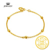 BBB 24k Pure Gold Bracelet Lady Women Genuine Real Solid Bangle Smooth Bead Woman Girl Gift Fine Jewelry 2020 New Top Party
