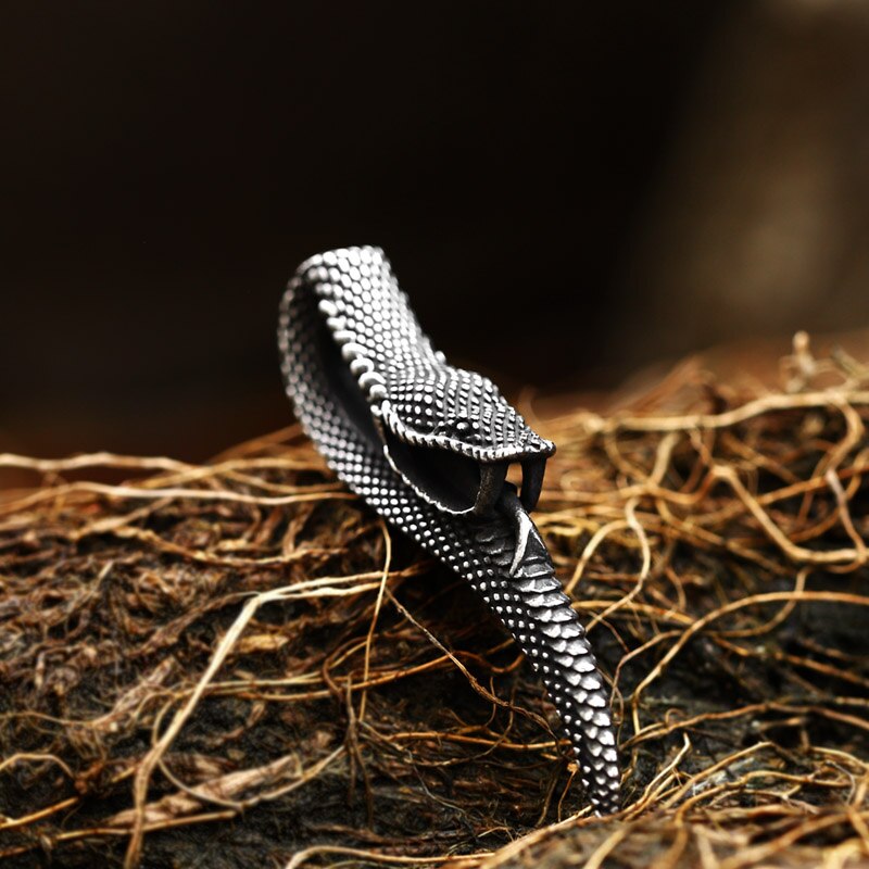 BEIER Vintage Lifelike Three-dimensional Women Men Snake Stainless Steel Pendant Chain Necklace Jewelry BP8-711