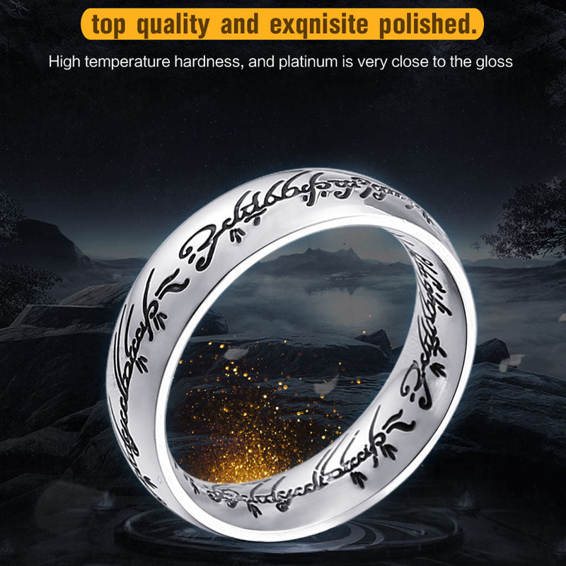 Gold Color Hobbit Gift Midi Ring Stainless Steel One Ring Of Power jewelry Lord of Ring Women and Men High Quality BR-R059