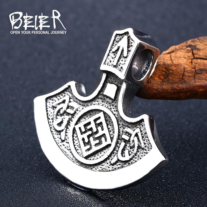 BEIER sell Viking Pendant Necklaces Mammen Goth Male Scandinavian Norse Vintage Women Jewelry  gift BP8-308