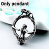 BEIER Men Pendant Necklace with Stainless Steel Magic Mirror Snake Wrapped Skull Clasp Chain Sexy women  BP8-376