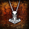 BEIER Norse Raven Viking pendant Necklace Crow Runes Thor Hammer Mjolnir Talisman Vintage Eagle Men Chain omen BP8-410