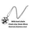 BEIER Stainless steel  Pentagram Pan God Skull Goat Head Pendant Necklace Satanism Occult Metal Vintage Star for Man BP8-342