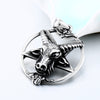 BEIER Stainless steel  Pentagram Pan God Skull Goat Head Pendant Necklace Satanism Occult Metal Vintage Star for Man BP8-342