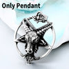 BEIER Stainless steel  Pentagram Pan God Skull Goat Head Pendant Necklace Satanism Occult Metal Vintage Star for Man BP8-342