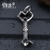 BEIER Vintage Jewelry Metal Stainless Steel Necklace for Men Jewelry key Pendant Necklace For Women Jewelry BP8-029