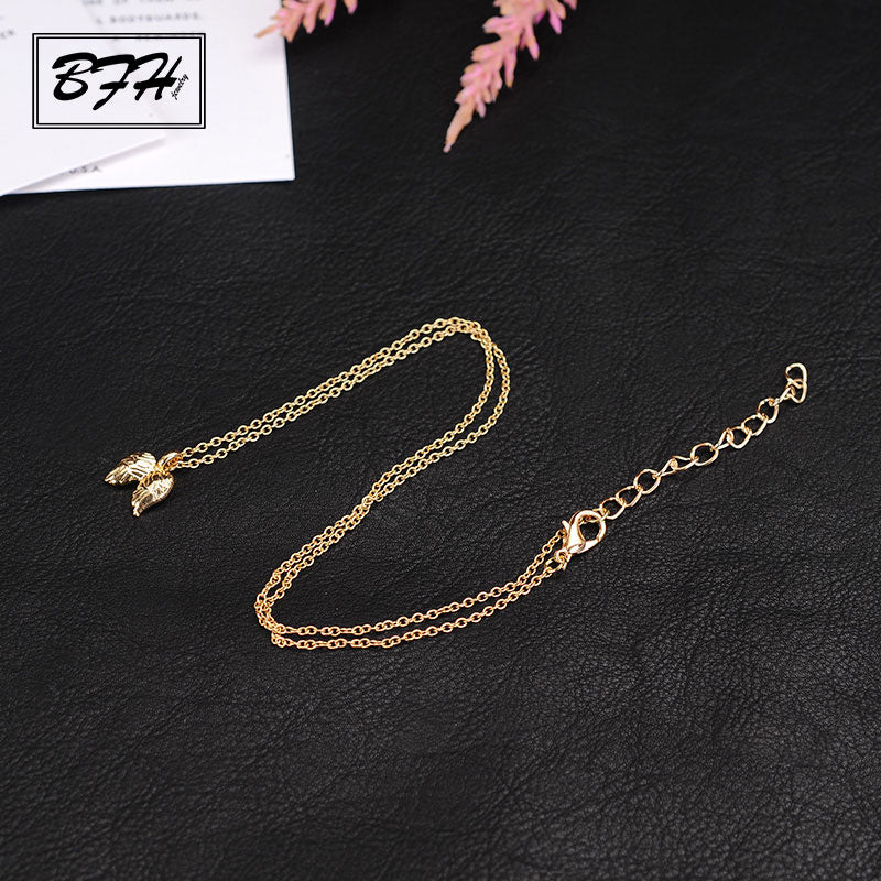 Hot Fashion Charm Simple Angel Wing Pendant Necklaces For Women Girl Wedding Party Elegant Gold Silver Necklace Jewelry Gift