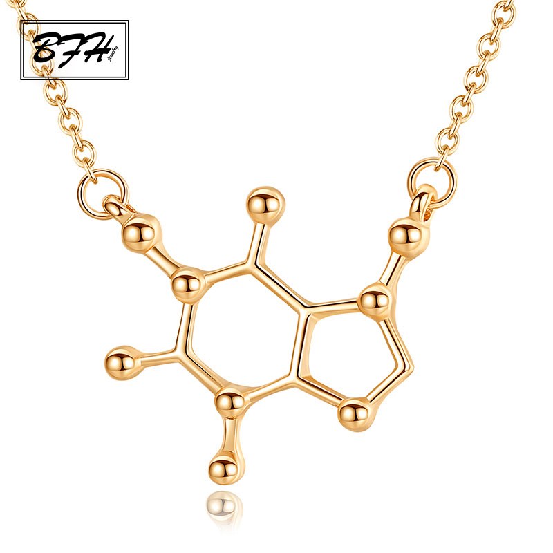 New Fashion Charm Chemical Necklace Pendants for Women Men Wedding Luxury Silver Small Long Necklace Jewelry Gift Wholesale