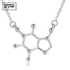 New Fashion Charm Chemical Necklace Pendants for Women Men Wedding Luxury Silver Small Long Necklace Jewelry Gift Wholesale