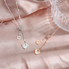BFORTUNE Stainless Steel And Oyster Materials Roma Numbers Hoop Heart Shape Classical Women Necklaces