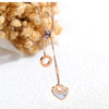 BFORTUNE Stainless Steel And Oyster Materials Roma Numbers Hoop Heart Shape Classical Women Necklaces