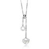 BFORTUNE Stainless Steel And Oyster Materials Roma Numbers Hoop Heart Shape Classical Women Necklaces