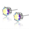 925 Sterling Silver Fashion Stud Earrings Women's Elegant Crystal Allergy Zircon Earring S925 Fine Jewelry