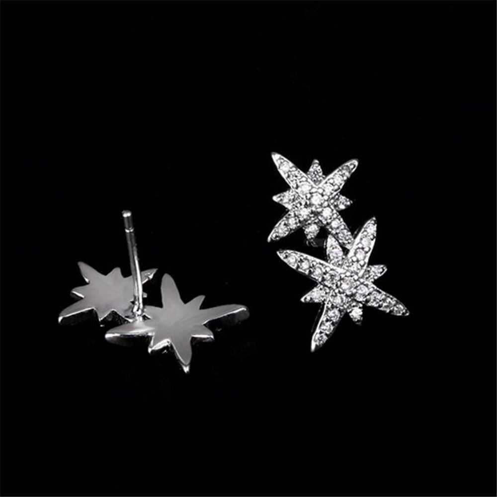 925 Sterling Silver Zircon Stud Earrings Retro Temperament For Lady Elegant Earring S925 Fine Jewelry Gift