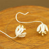 Elegant S925 Sterling Silver Flower Long Tassel Earrings For Women Thai Proces Female Sterling silver jewelry Fast Shipping