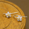 S925 Sterling Silver Drop Earrings Craft Fashion Flowers Romantic Engagement Earrings Jewelry