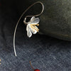 S925 Sterling Silver Flower Long Tassel Earrings For Women Thai Process Elegant Girls Sterling silver jewelry Fast Shipping