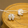 S925 Sterling Silver Lotus Flower Earrings Fashion long Drop Earring High Quality Elegant Lady's Accessories