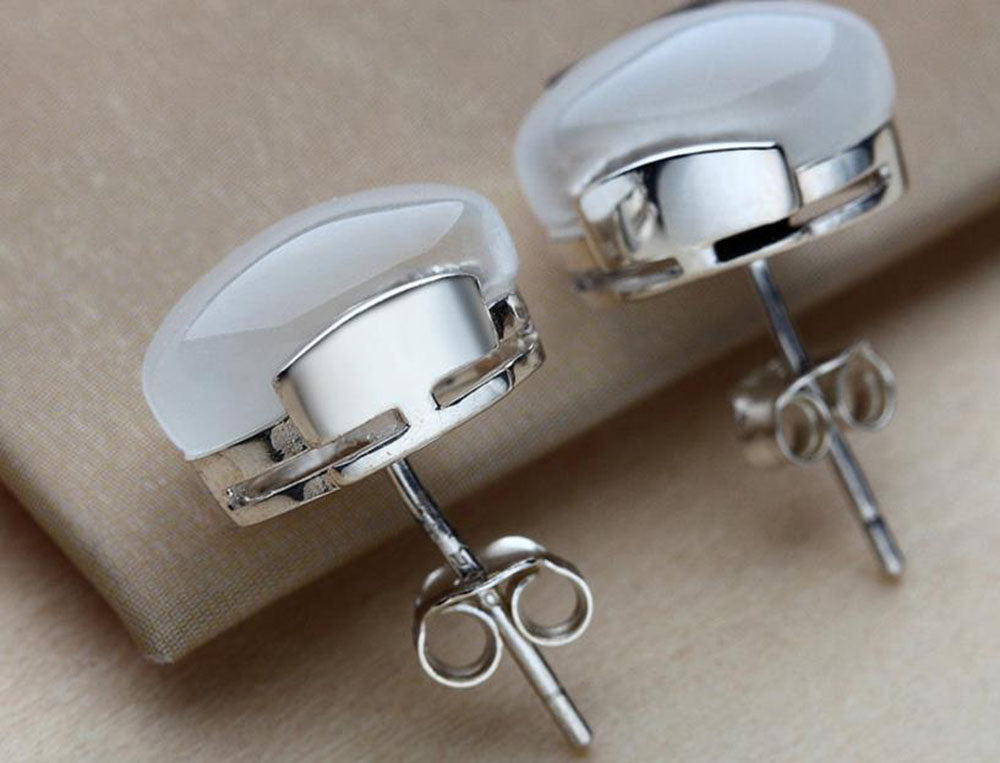 Women's 925 pure silver Earrings Agate Garnet Earrings, Korean Style Accessories