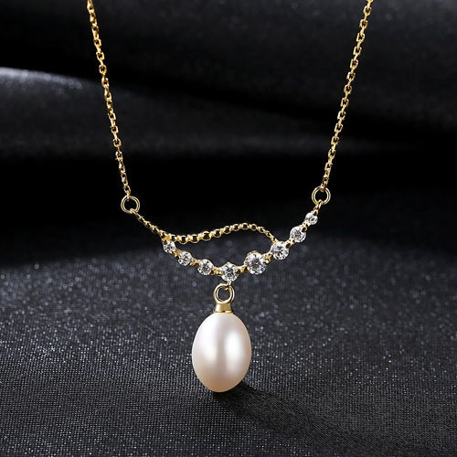 BIG original Flawless Black Pearl Pendant Necklace With Solid 925 Silver Chain Necklace Wedding Jewelry for Women PNE027