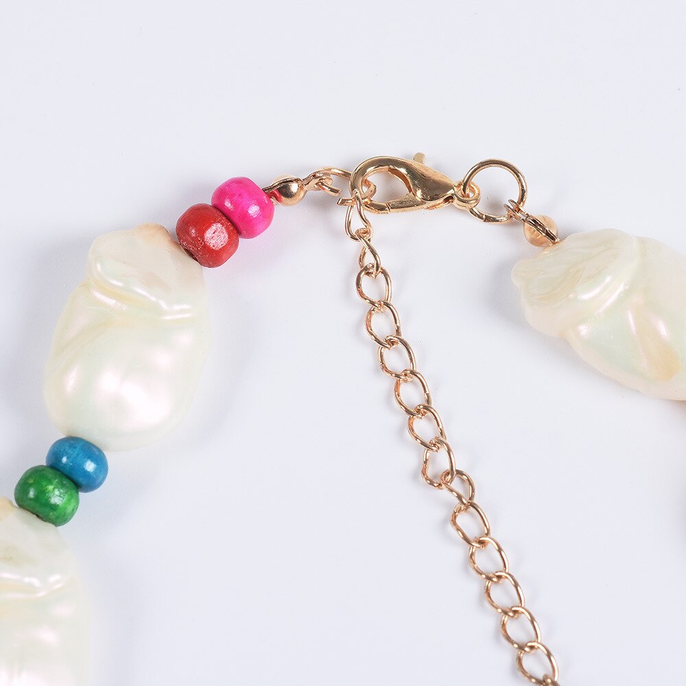 BK Pearl Chokers Jewelry Colorful Resin Beads Bib Collar Chunky Neck Necklaces Women Girl Fancy Gift